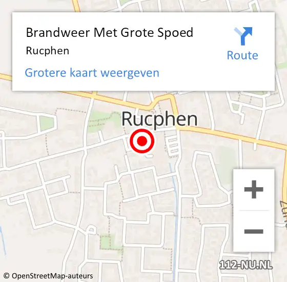 Locatie op kaart van de 112 melding: Brandweer Met Grote Spoed Naar Rucphen op 6 december 2021 02:14