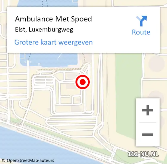 Locatie op kaart van de 112 melding: Ambulance Met Spoed Naar Europoort, Luxemburgweg op 6 december 2021 11:24