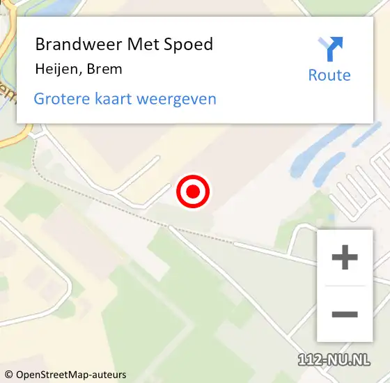 Locatie op kaart van de 112 melding: Brandweer Met Spoed Naar Heijen, Brem op 6 december 2021 11:46