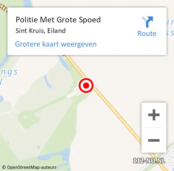 Locatie op kaart van de 112 melding: Politie Met Grote Spoed Naar Sint Kruis, Eiland op 6 december 2021 12:25