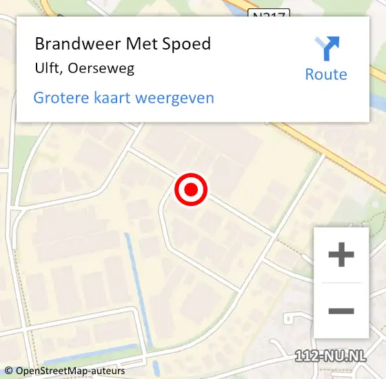 Locatie op kaart van de 112 melding: Brandweer Met Spoed Naar Ulft, Oerseweg op 6 december 2021 13:51