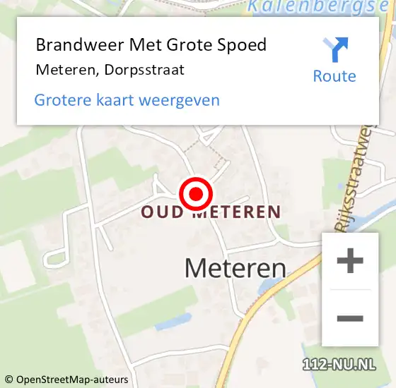 Locatie op kaart van de 112 melding: Brandweer Met Grote Spoed Naar Meteren, Dorpsstraat op 6 december 2021 14:33