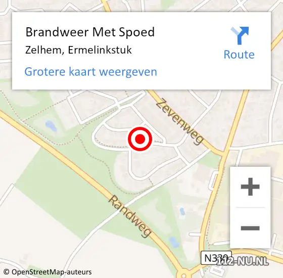 Locatie op kaart van de 112 melding: Brandweer Met Spoed Naar Zelhem, Ermelinkstuk op 6 december 2021 17:51