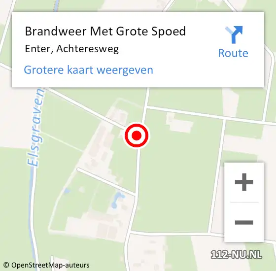 Locatie op kaart van de 112 melding: Brandweer Met Grote Spoed Naar Enter, Achteresweg op 7 december 2021 09:29