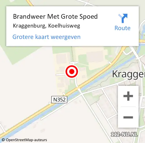 Locatie op kaart van de 112 melding: Brandweer Met Grote Spoed Naar Kraggenburg, Koelhuisweg op 7 december 2021 11:44