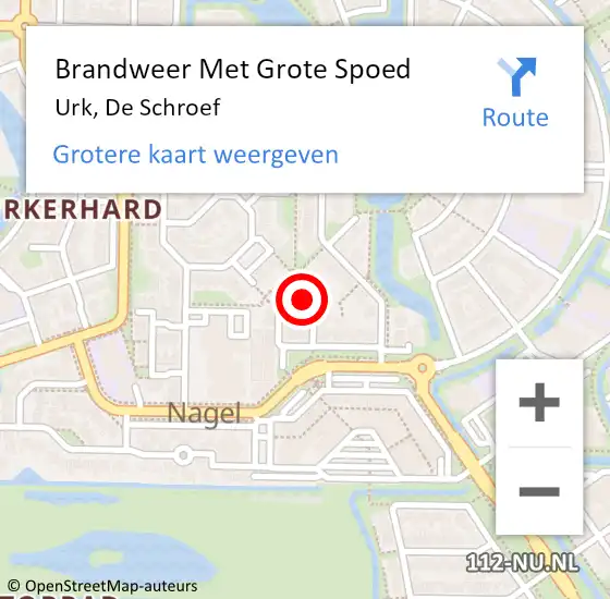 Locatie op kaart van de 112 melding: Brandweer Met Grote Spoed Naar Urk, De Schroef op 7 december 2021 14:49