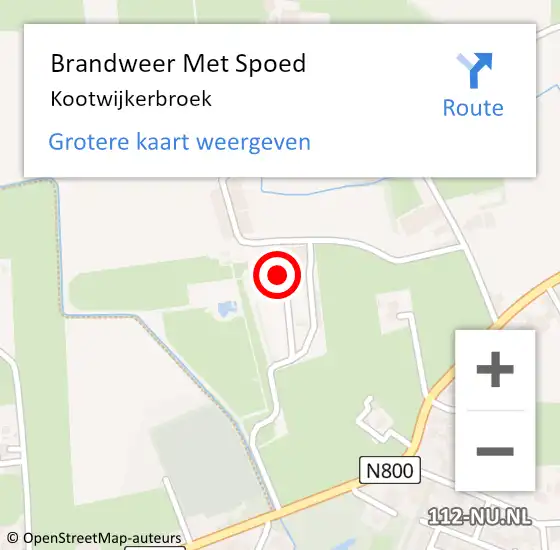 Locatie op kaart van de 112 melding: Brandweer Met Spoed Naar Kootwijkerbroek op 7 december 2021 16:55