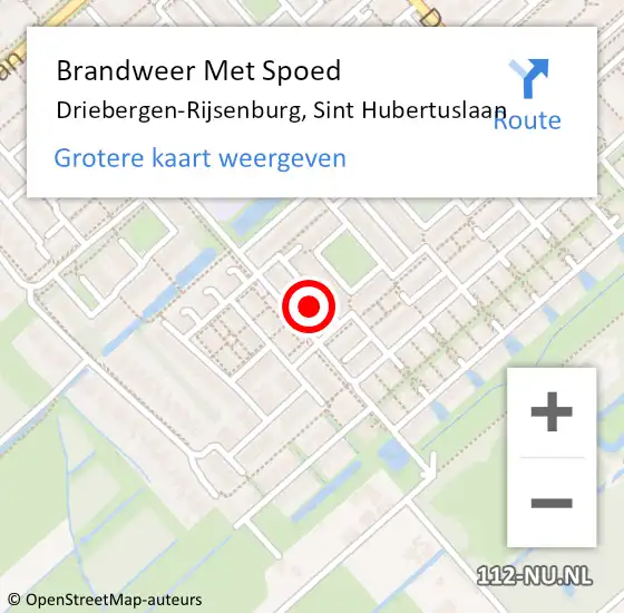 Locatie op kaart van de 112 melding: Brandweer Met Spoed Naar Driebergen-Rijsenburg, Sint Hubertuslaan op 8 december 2021 20:19