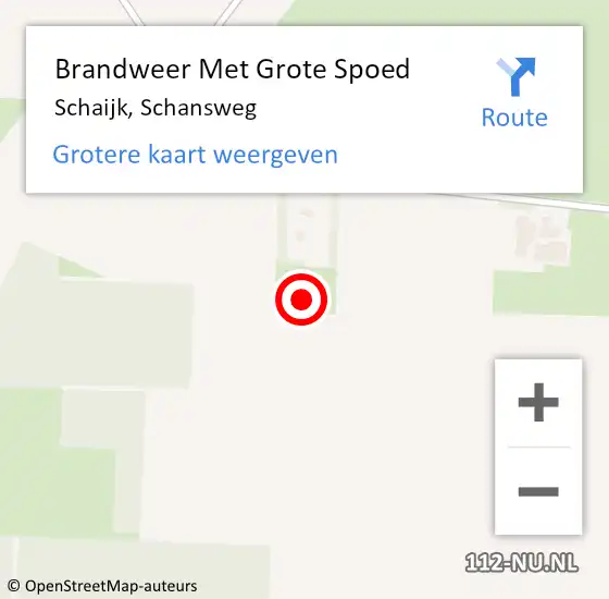 Locatie op kaart van de 112 melding: Brandweer Met Grote Spoed Naar Schaijk, Schansweg op 8 december 2021 20:40