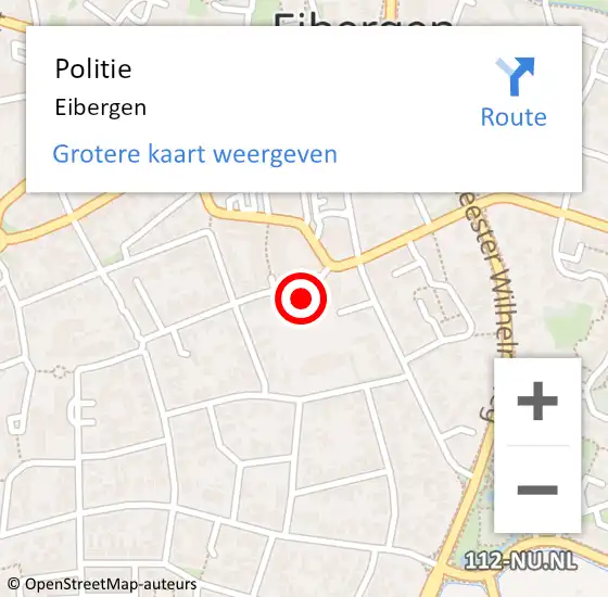 Locatie op kaart van de 112 melding: Politie Eibergen op 9 december 2021 06:39