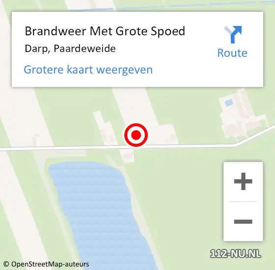 Locatie op kaart van de 112 melding: Brandweer Met Grote Spoed Naar Darp, Paardeweide op 9 december 2021 07:18