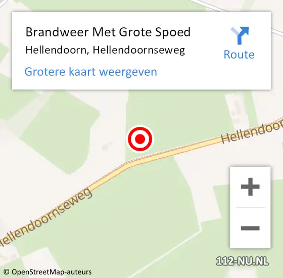 Locatie op kaart van de 112 melding: Brandweer Met Grote Spoed Naar Hellendoorn, Hellendoornseweg op 1 juli 2014 18:25