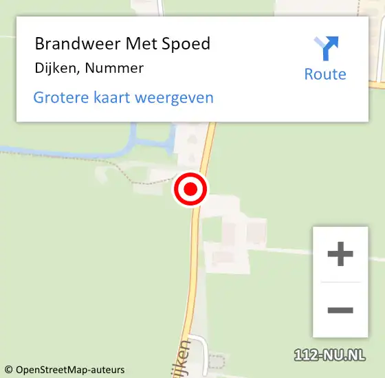 Locatie op kaart van de 112 melding: Brandweer Met Spoed Naar Dijken, Nummer op 1 juli 2014 18:55