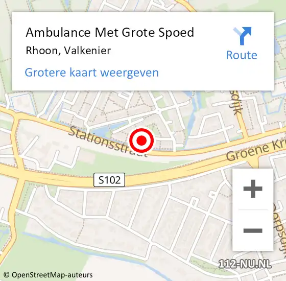 Locatie op kaart van de 112 melding: Ambulance Met Grote Spoed Naar Rhoon, Valkenier op 10 december 2021 10:49