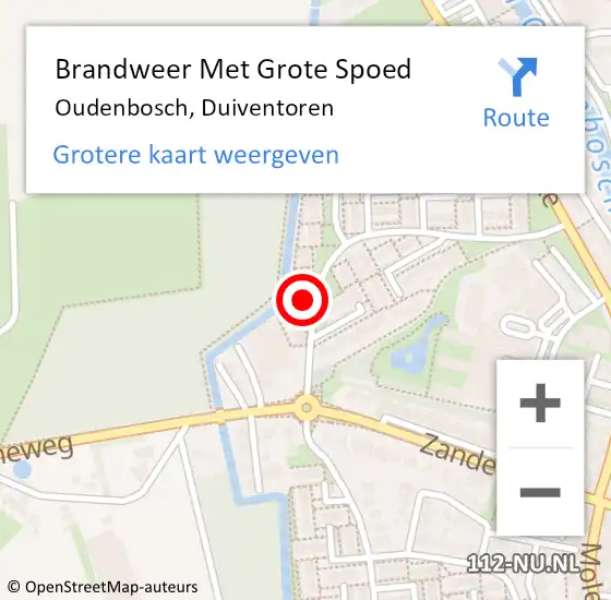 Locatie op kaart van de 112 melding: Brandweer Met Grote Spoed Naar Oudenbosch, Duiventoren op 10 december 2021 11:39