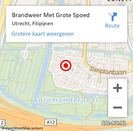 Locatie op kaart van de 112 melding: Brandweer Met Grote Spoed Naar Utrecht, Filipijnen op 10 december 2021 16:13