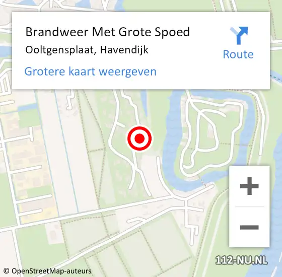 Locatie op kaart van de 112 melding: Brandweer Met Grote Spoed Naar Ooltgensplaat, Havendijk op 10 december 2021 19:22