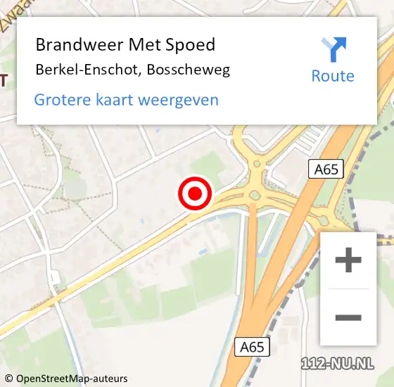 Locatie op kaart van de 112 melding: Brandweer Met Spoed Naar Berkel-Enschot, Bosscheweg op 10 december 2021 23:02