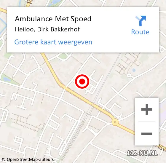 Locatie op kaart van de 112 melding: Ambulance Met Spoed Naar Heiloo, Dirk Bakkerhof op 11 december 2021 09:37