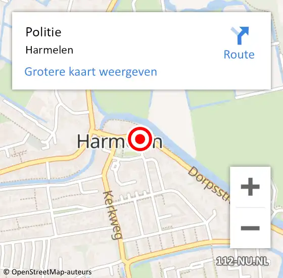 Locatie op kaart van de 112 melding: Politie Harmelen op 11 december 2021 18:37