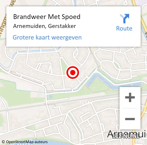 Locatie op kaart van de 112 melding: Brandweer Met Spoed Naar Arnemuiden, Gerstakker op 11 december 2021 21:47