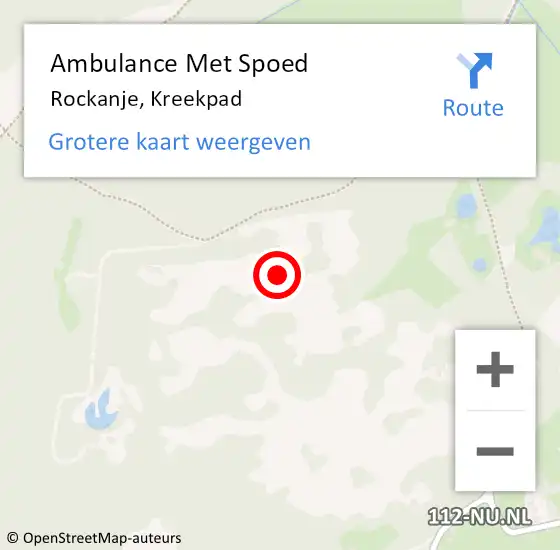 Locatie op kaart van de 112 melding: Ambulance Met Spoed Naar Rockanje, Kreekpad op 12 december 2021 06:02