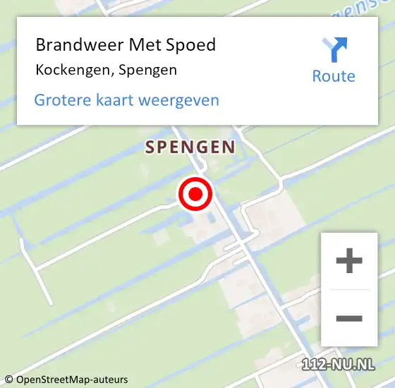 Locatie op kaart van de 112 melding: Brandweer Met Spoed Naar Kockengen, Spengen op 12 december 2021 11:39