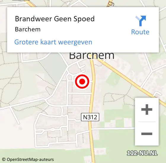 Locatie op kaart van de 112 melding: Brandweer Geen Spoed Naar Barchem op 2 juli 2014 06:35