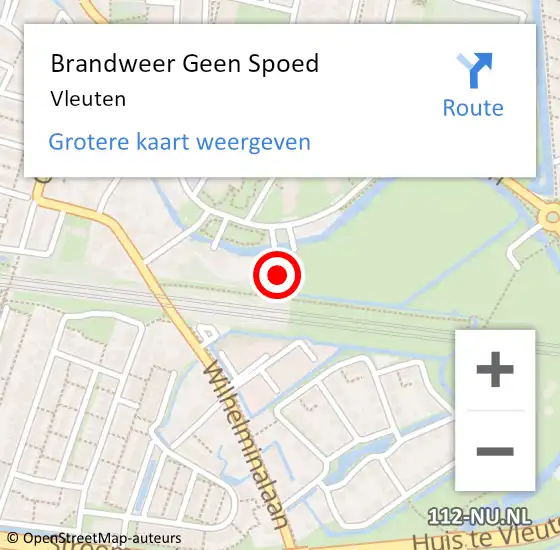 Locatie op kaart van de 112 melding: Brandweer Geen Spoed Naar Vleuten op 12 december 2021 21:42