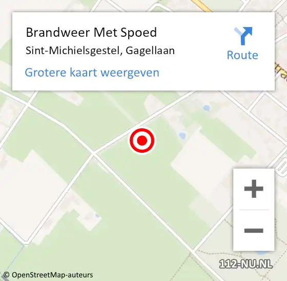 Locatie op kaart van de 112 melding: Brandweer Met Spoed Naar Sint-Michielsgestel, Gagellaan op 12 december 2021 22:39