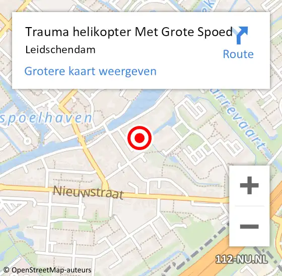 Locatie op kaart van de 112 melding: Trauma helikopter Met Grote Spoed Naar Voorburg op 13 december 2021 01:13