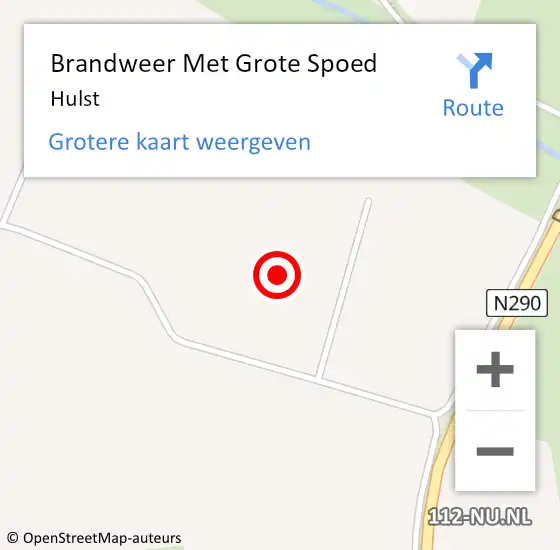 Locatie op kaart van de 112 melding: Brandweer Met Grote Spoed Naar Hulst op 13 december 2021 07:14