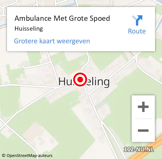 Locatie op kaart van de 112 melding: Ambulance Met Grote Spoed Naar Huisseling op 13 december 2021 07:44