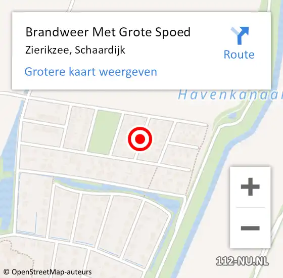 Locatie op kaart van de 112 melding: Brandweer Met Grote Spoed Naar Zierikzee, Schaardijk op 13 december 2021 09:15