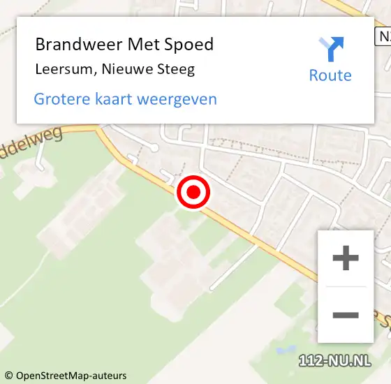 Locatie op kaart van de 112 melding: Brandweer Met Spoed Naar Leersum, Nieuwe Steeg op 13 december 2021 10:19