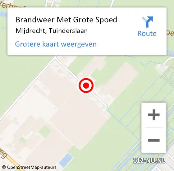 Locatie op kaart van de 112 melding: Brandweer Met Grote Spoed Naar Mijdrecht, Tuinderslaan op 14 december 2021 12:57