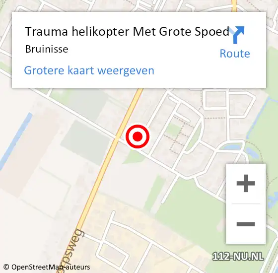 Locatie op kaart van de 112 melding: Trauma helikopter Met Grote Spoed Naar Bruinisse op 14 december 2021 14:14