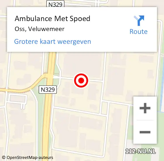 Locatie op kaart van de 112 melding: Ambulance Met Spoed Naar Oss, Veluwemeer op 2 juli 2014 10:46