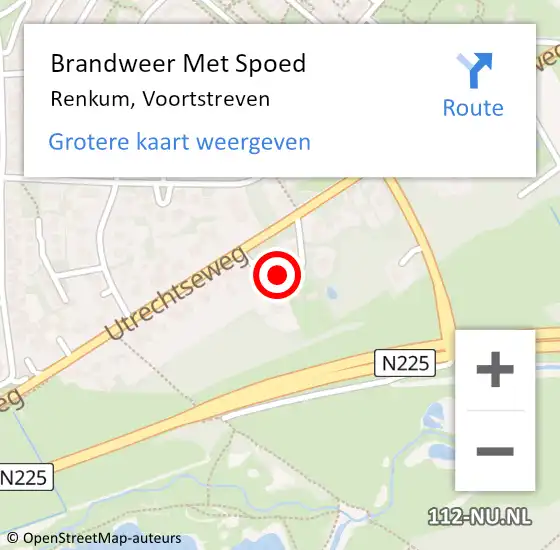 Locatie op kaart van de 112 melding: Brandweer Met Spoed Naar Renkum, Voortstreven op 15 december 2021 08:35