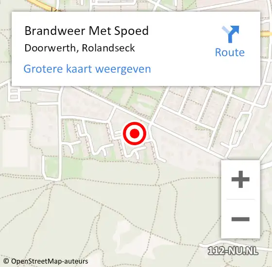 Locatie op kaart van de 112 melding: Brandweer Met Spoed Naar Doorwerth, Rolandseck op 15 december 2021 10:11