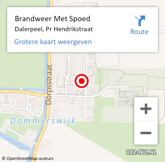 Locatie op kaart van de 112 melding: Brandweer Met Spoed Naar Dalerpeel, Pr Hendrikstraat op 16 december 2021 00:20