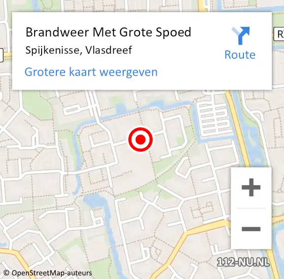 Locatie op kaart van de 112 melding: Brandweer Met Grote Spoed Naar Spijkenisse, Vlasdreef op 16 december 2021 02:09