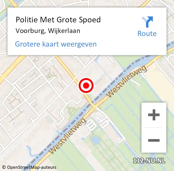 Locatie op kaart van de 112 melding: Politie Met Grote Spoed Naar Voorburg, Wijkerlaan op 16 december 2021 11:54