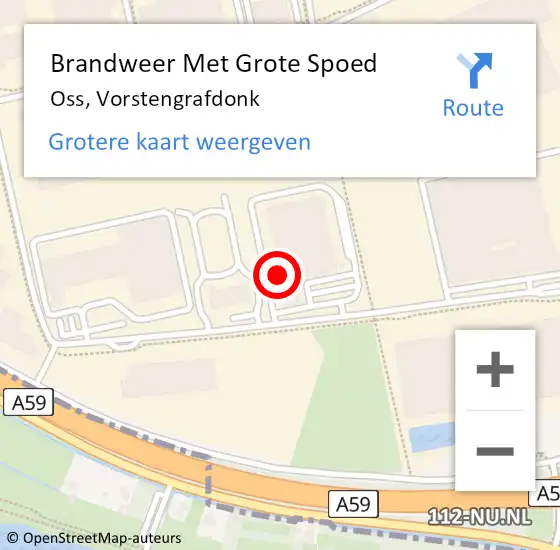 Locatie op kaart van de 112 melding: Brandweer Met Grote Spoed Naar Oss, Vorstengrafdonk op 16 december 2021 12:17