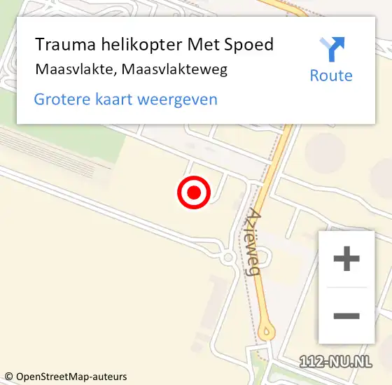 Locatie op kaart van de 112 melding: Trauma helikopter Met Spoed Naar Maasvlakte, Maasvlakteweg op 16 december 2021 12:44