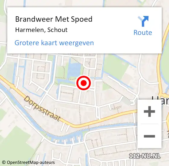 Locatie op kaart van de 112 melding: Brandweer Met Spoed Naar Harmelen, Schout op 16 december 2021 12:44