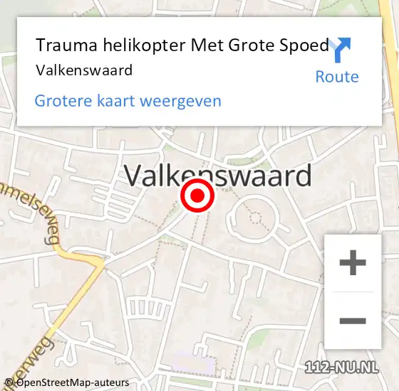 Locatie op kaart van de 112 melding: Trauma helikopter Met Grote Spoed Naar Valkenswaard op 16 december 2021 16:51