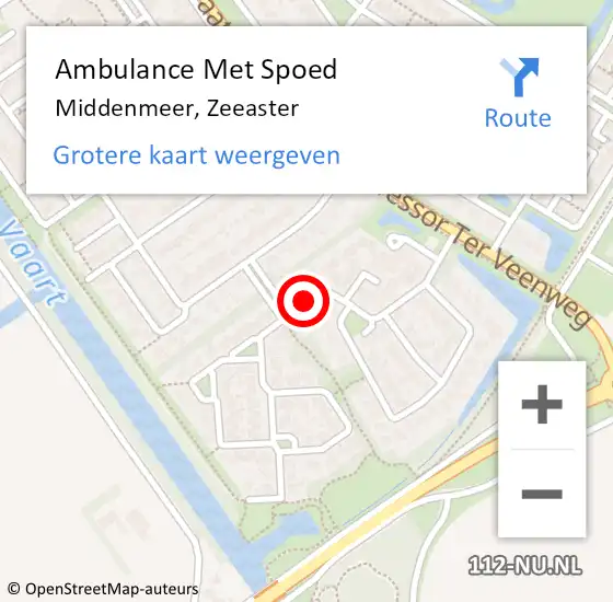 Locatie op kaart van de 112 melding: Ambulance Met Spoed Naar Middenmeer, Zeeaster op 17 december 2021 01:26