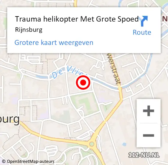 Locatie op kaart van de 112 melding: Trauma helikopter Met Grote Spoed Naar Rijnsburg op 17 december 2021 03:06