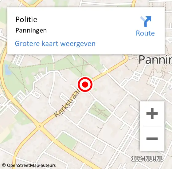 Locatie op kaart van de 112 melding: Politie Panningen op 17 december 2021 11:55